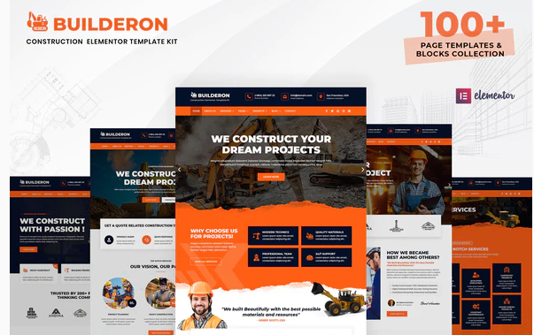 Builderon - Construction Elementor Template Kit Builderon - Construction Elementor Template Kit