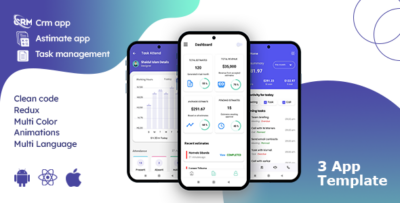 CRM Task Management Estimate Generator React Native iOSAndroid App Template