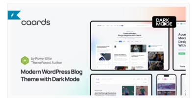 Caards - Modern Blog & Magazine WordPress Theme with Dark Mode