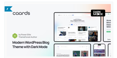 Caards – Modern Blog & Magazine WordPress Theme with Dark Mode