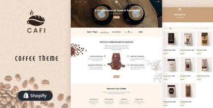 Cafi - Coffee Shop & Cafés Responsive Shopify