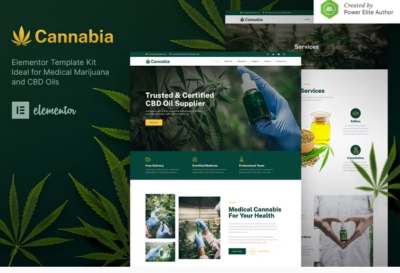 Cannabia - Medical Marijuana & CBD Oil Elementor Template Kit