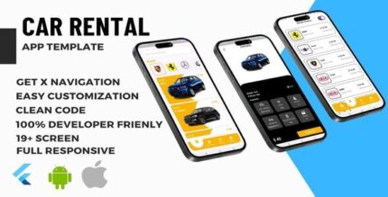 Car Rental Flutter App - Flutter Full UI Template