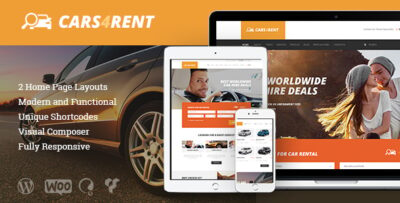 Cars4Rent Auto Rental & Taxi WordPress Theme + RTL