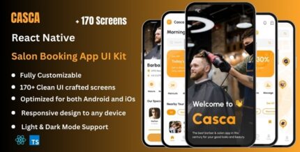 Casca - Barber & Salon Appointment Booking React Native CLI App UI Kit