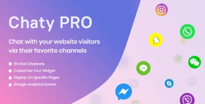 Chaty Pro - Floating Chat Widget, Contact Icons, Messages, Telegram, Email, SMS, Call Button v3.3