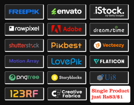 Combo 1 in 19 Download File From 14 websites (Freepik, Envato, Istock, Adobe,..)