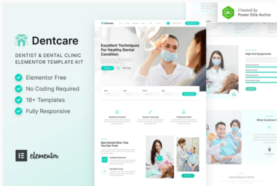 Dentcare - Dentist & Dental Clinic Elementor Template Kit