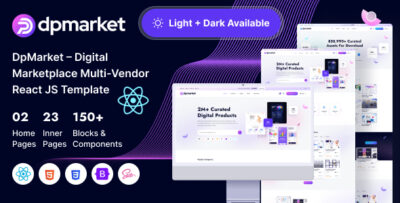 DpMarket – Digital Marketplace Multi-Vendor React JS Template