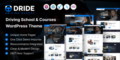 Dride - Driving School & Courses WordPress Theme