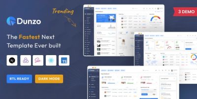 Dunzo - React Nextjs Admin & Dashboard Template