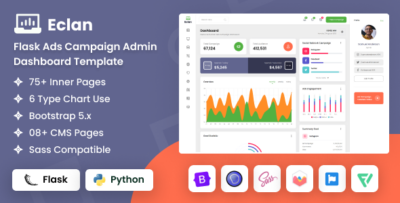 Eclan - Flask Ads Campaign Admin Dashboard Template