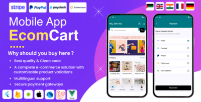 EcomCart - Flutter Modern eCommerce App Built with Laravel & Vue.js - Flutter Online Stores