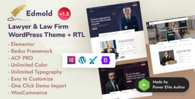 Edmold - Attorney Legal & Law Firm Elementor WordPress Theme