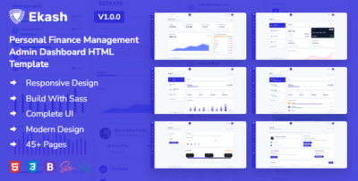 Ekash - Personal Finance Management Admin Dashboard HTML Template