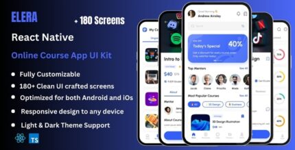 Elera - Online Course & E-Learning React Native CLI App Ui Kit