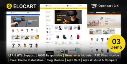 Elocart - Electronics & Tools & Furniture Store OpenCart 3 Responsive Theme