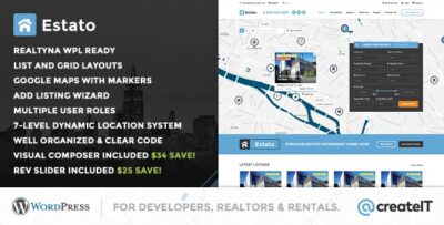 Estato - WordPress Theme for Real Estate and Developers