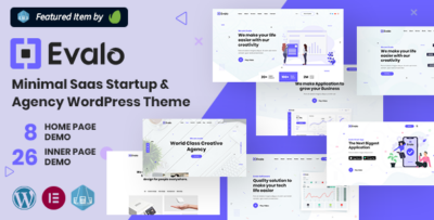 Evalo - Minimal SaaS Startup & Agency WordPress Theme