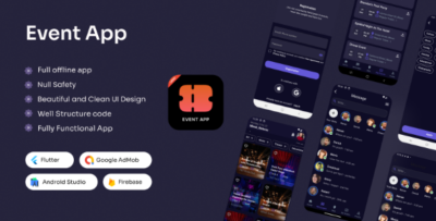 Event Management and Ticketing Flutter UI KIT