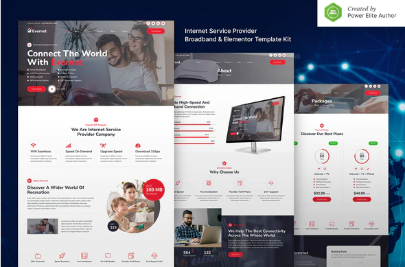 Evernet - Broadband & Internet Service Provider Elementor Template Kit Evernet - Broadband & Internet Service Provider Elementor Template Kit