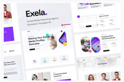 Exela - Social Media Marketing Agency Elementor Template Kit