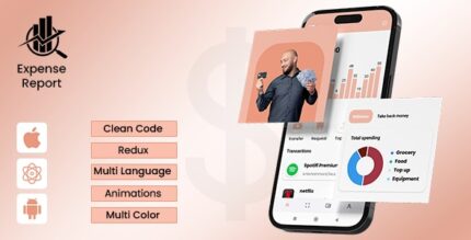 ExpenseReports -Money Management Expense Calculator l Receipt Scanner App iOSAndroid App Template