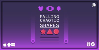 Falling Chaotic Shapes HTML5 Construct Game