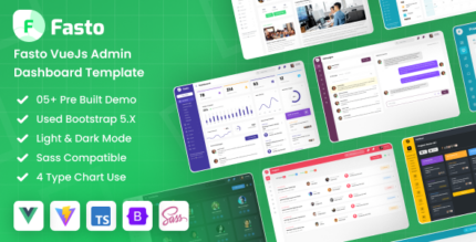 Fasto - VueJs Sass Admin Dashboard Template