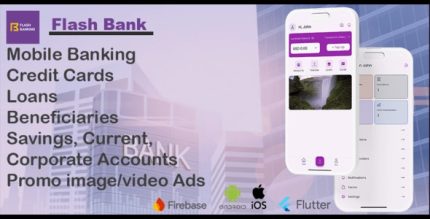 Flash Bank Flutter & Firebase Mobile Banking with Loans and Credit Cards