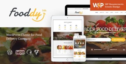 Fooddy 247 - Food Ordering & Delivery WordPress Theme + Elementor + RTL