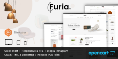 Furia Furniture Responsive Opencart Theme