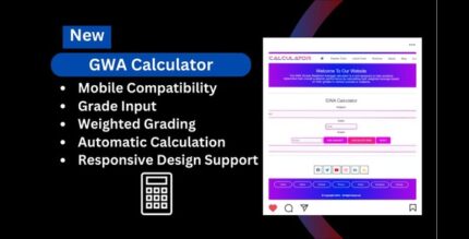 GWA Calculator Blogger Tool Script + Theme