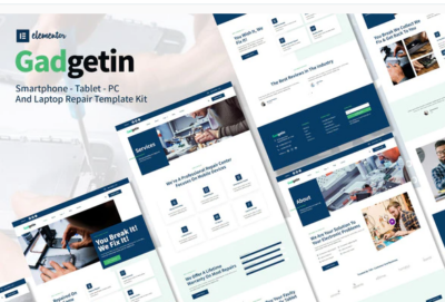 Gadgetin - Smartphone & Computer Repair Elementor Template Kit