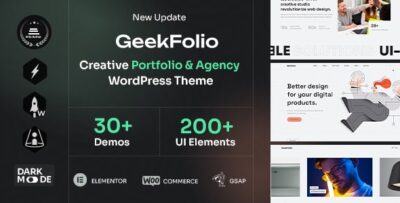 Geekfolio - Elementor Creative Portfolio & Agency WordPress Theme