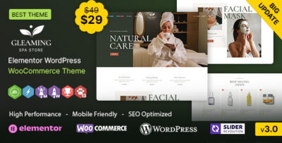 Gleaming WP - Spa and Beauty Elementor WooCommerce Theme