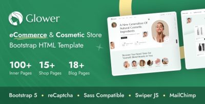 Glower - Shop & eCommerce Bootstrap HTML Template