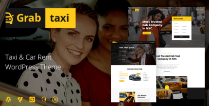 Grab Taxi Online Cab Service WordPress Theme