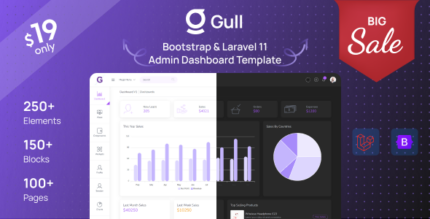 Gull - Bootstrap & Laravel Admin Dashboard Template