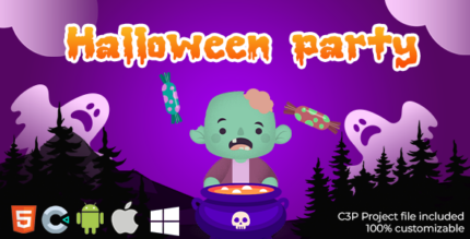 Halloween Candy - HTML5 Game Template(Construct 3)