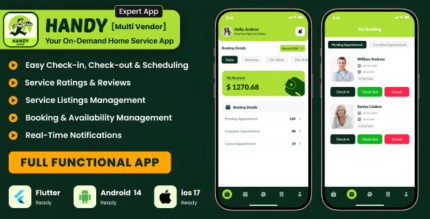 Handy Expert – Multi-Vendor On Demand Home Services Flutter App Android iOS