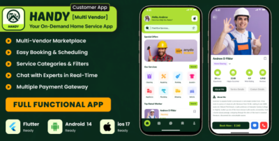 Handy - Multi-Vendor On Demand Home Services App Android I iOS