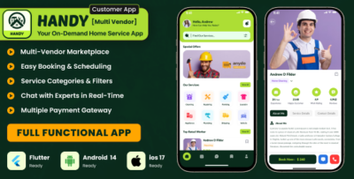 Handy – Multi-Vendor On Demand Home Services App Android I iOS