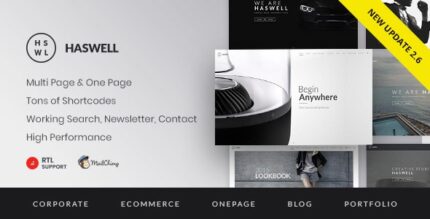 Haswell - Multipurpose One & Multi Page Template