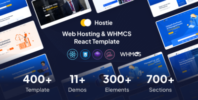 Hostie - Hosting & WHMCS React Template