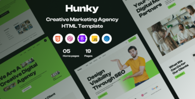 Hunky - Creative Marketing Agency HTML Template