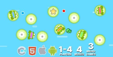 Jump Frog. 1-4 Player Mode. 4 Modes. 3 Games. Construct 3 (c3p)