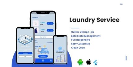 Laundry Service Flutter Full UI Template