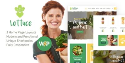 Lettuce Organic Food & Eco Online Store Products WordPress Theme