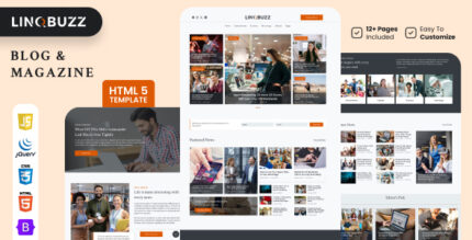 Linqbuzz - Blog & Magazine HTML5 Template